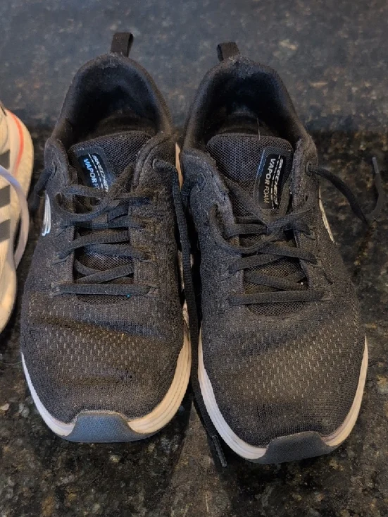 adidas White Mesh Sneakers w/ Coral Accents And Skechers Memory Foam B/W - Picture 2 of 10